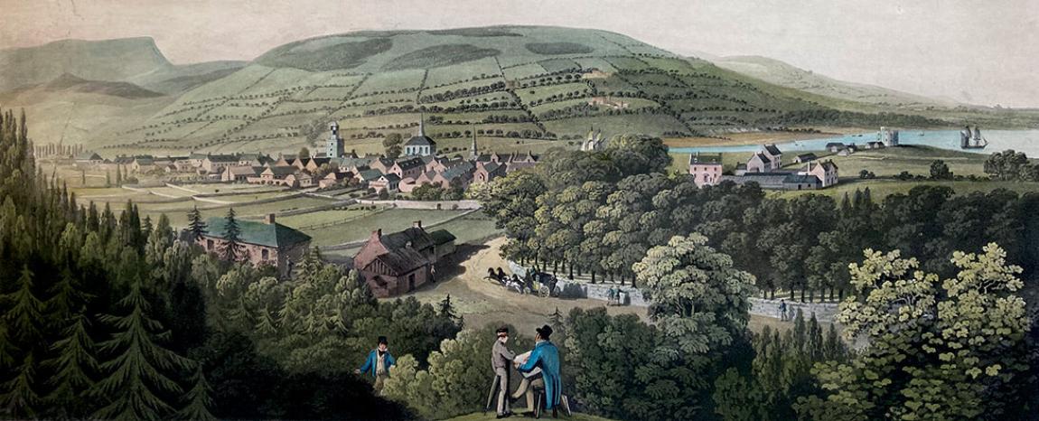 Dingwall ca 1824, colour aquatint print from a sketch drawn on site by John Clark.