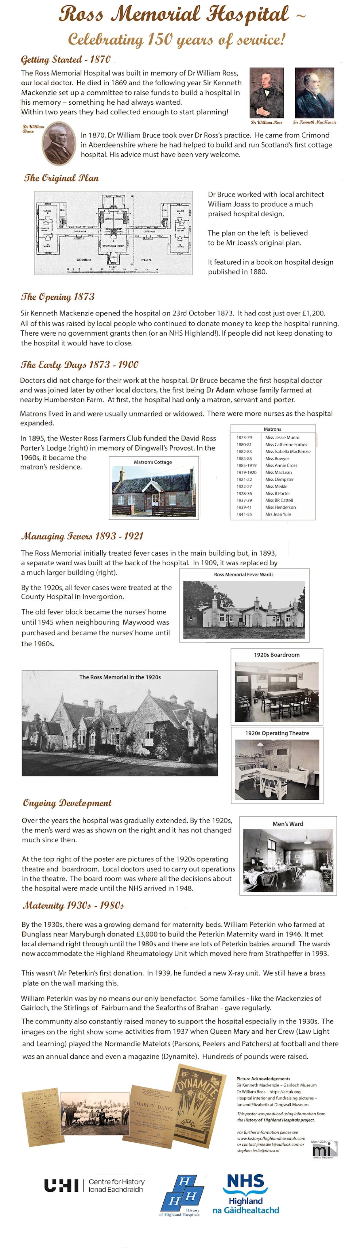 Ross Memorial Hospital history
