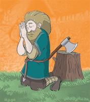Vidar worshipping