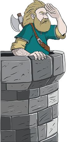 Vidar the Viking on the lookout